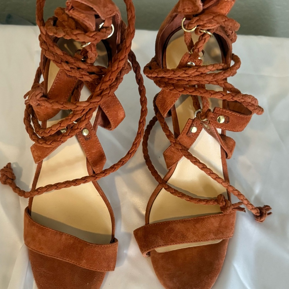 Women's Suede Lace-Up Sandals